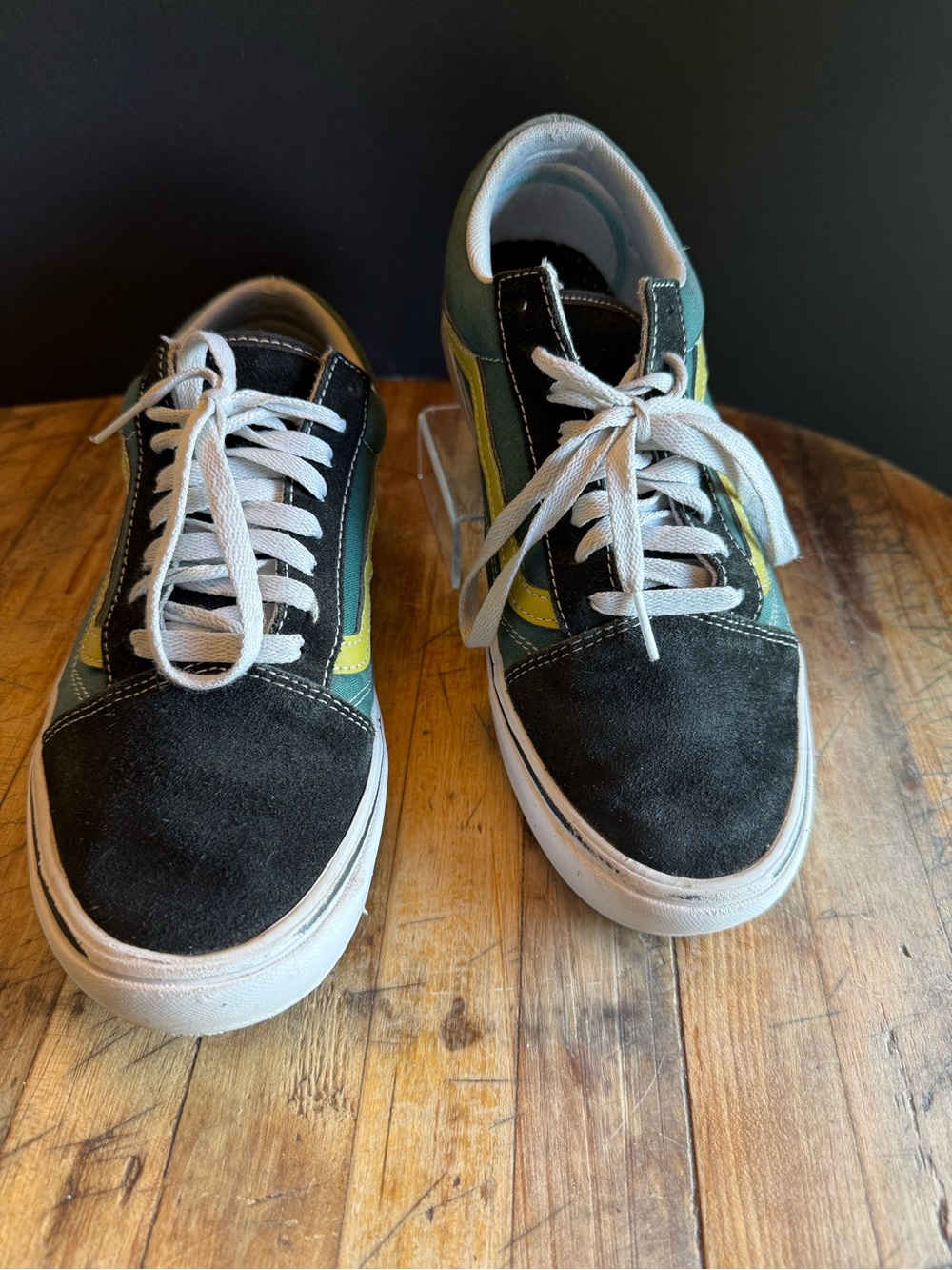 Vans Low-Top Sneakers in Black, Green & Yellow